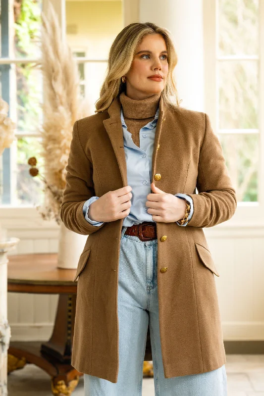 Kempton Wool Coat Front Pockets Side Pockets Patch Pockets