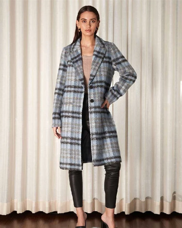 Axel Coat Denim Leather Suede