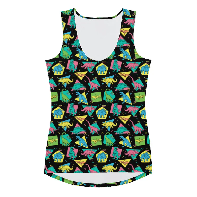 90's Dinos - Women's Dinosaur Tank Top loose fit tank