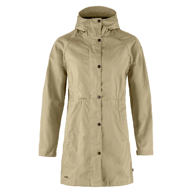 Fjallraven Womens Karla Lite Jacket Fossil Notch Collar Jacket Peter Pan Collar Jacket Cowl Neck Jacket