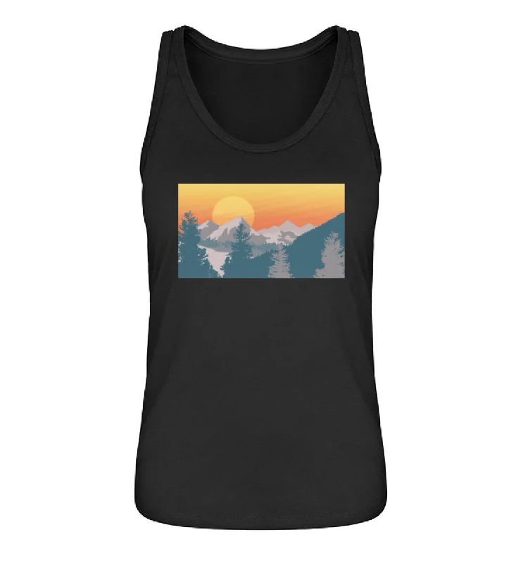 Berglandschaft und Sonne - Damen Organic Tanktop strappy tank top