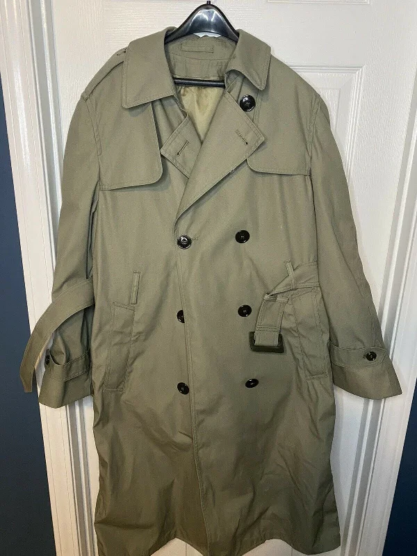 Authentic Women's 8R USMC Trench Coat Stand-Up Roll-Neck Turtle