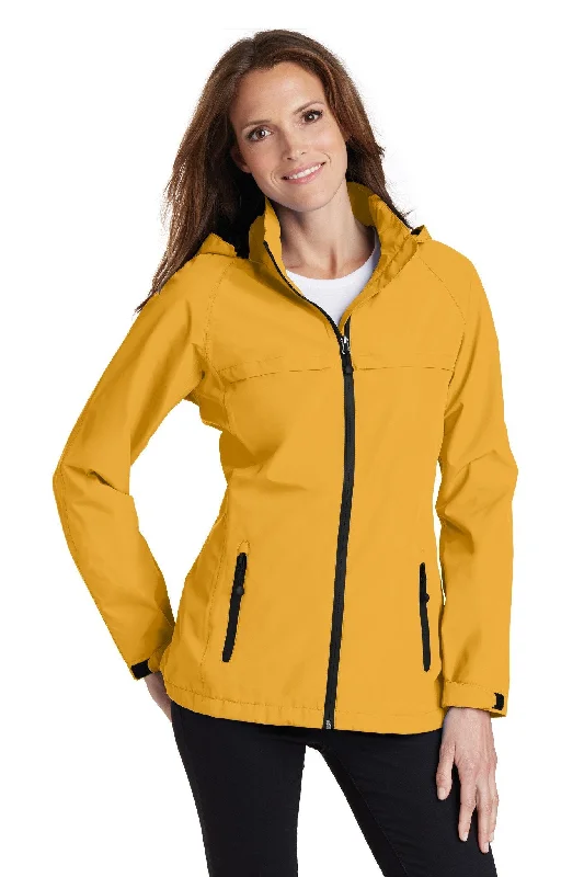 Ladies' Lightweight Waterproof Jacket - Slicker Yellow Print Jacket Jacquard Jacket Patchwork Jacket