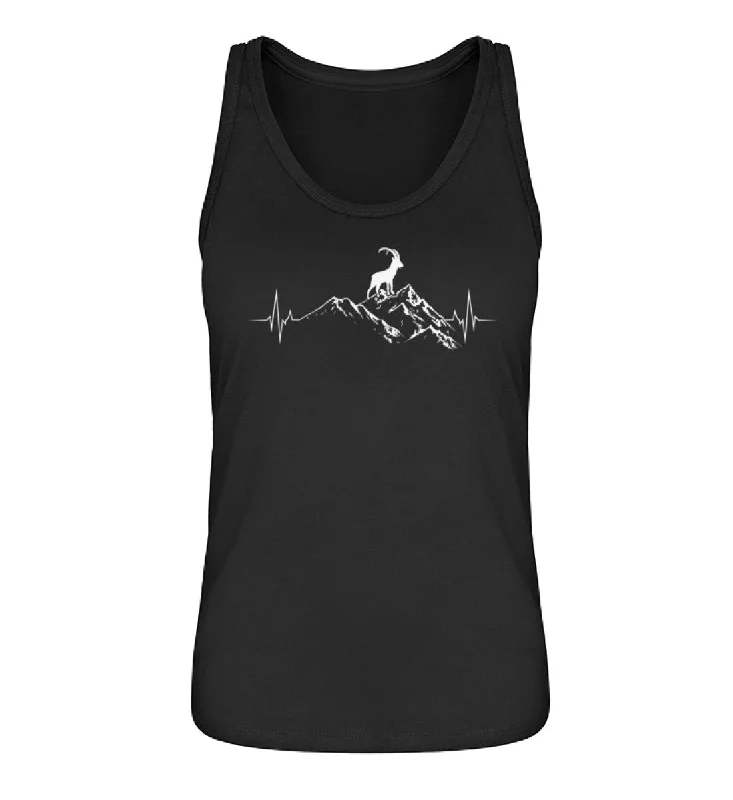 Herzschlag Berge und Steinbock - Damen Organic Tanktop' glitter tank top