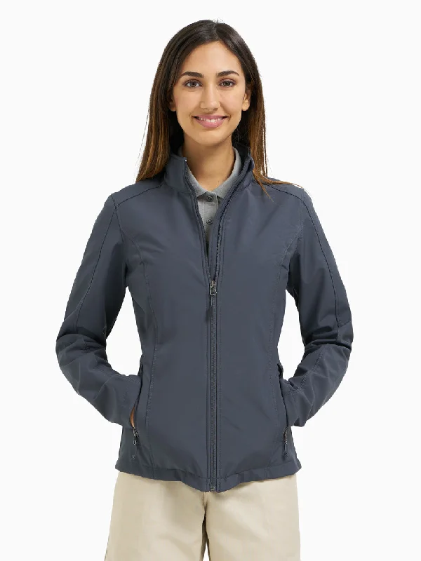 Ladies' Core Soft Shell Jacket - Battleship Grey Quilted Jacket Puffer Jacket Insulated Jacket