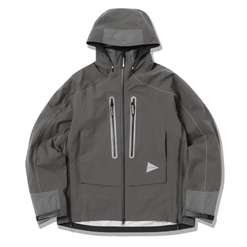 And Wander Pertex Shield Rain Jacket Dark Gray Belted Jacket Elasticated Jacket Padded Jacket