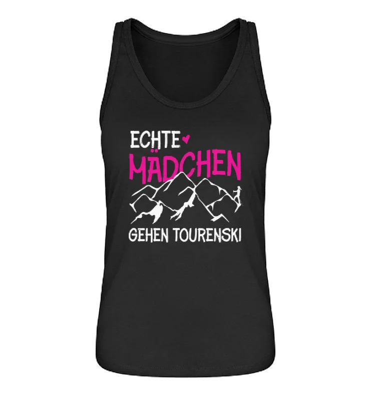 Echte Mädchen gehen Tourenski - Damen Organic Tanktop cold shoulder tank