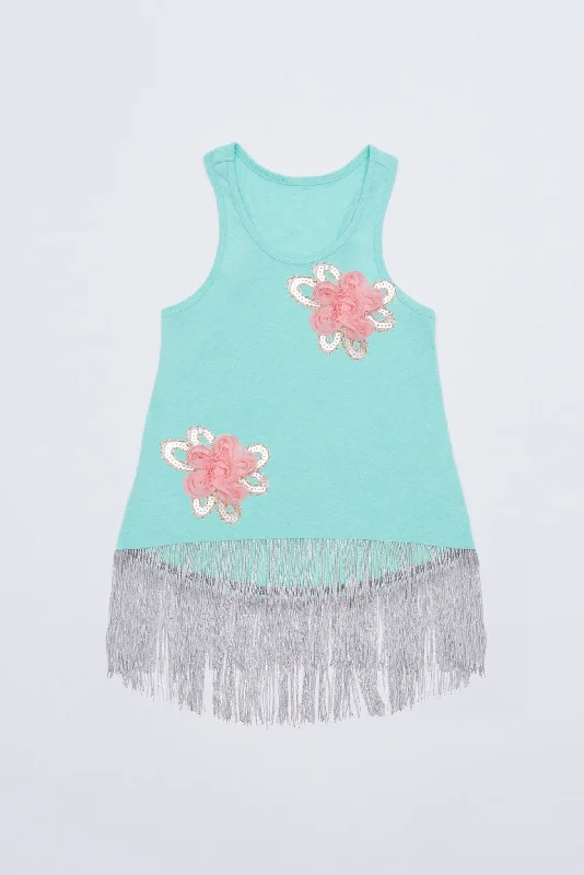 Hi-Lo Tank Top - Girls mesh tank top