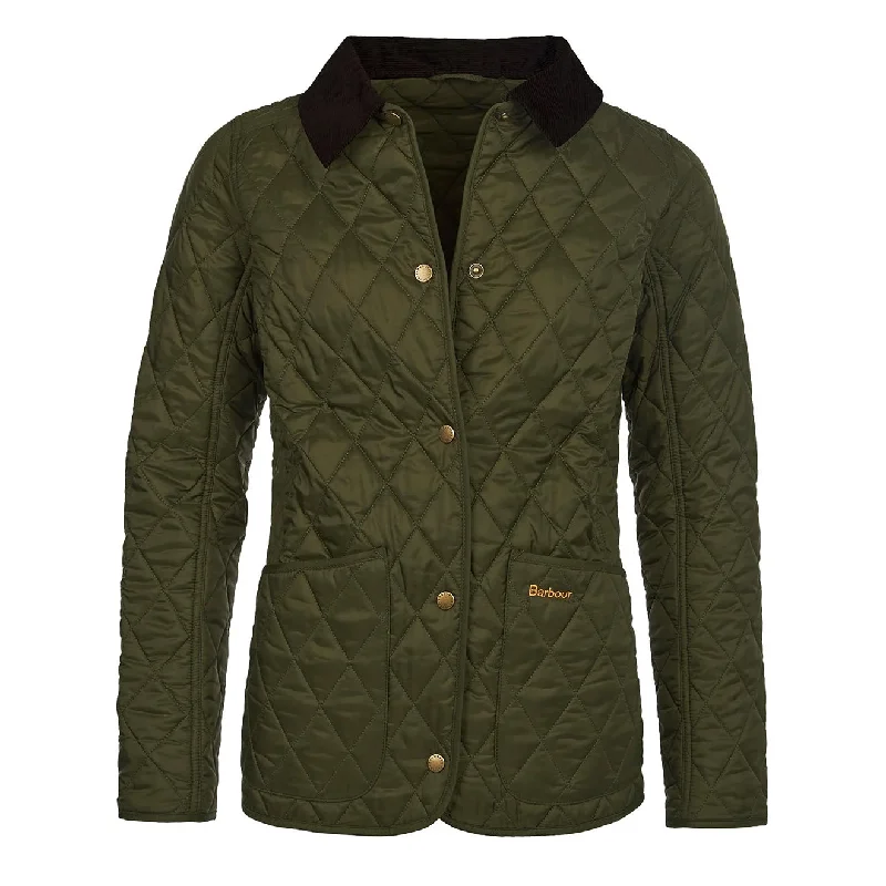 Barbour Womens Annandale Quilted Jacket Olive Chenille Fabric Brocade Fabric Lace Fabric