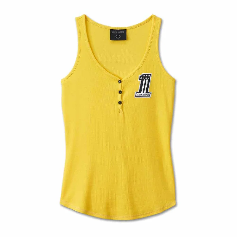 Women's #1 Racing Tank - Dandelion v-neck tank top