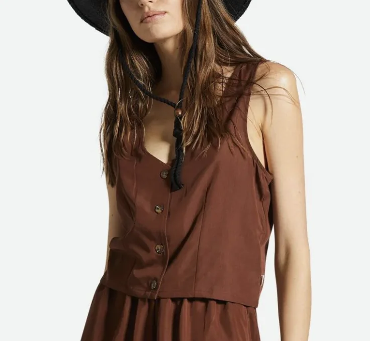 Polanco Tank - Sepia slim fit tank