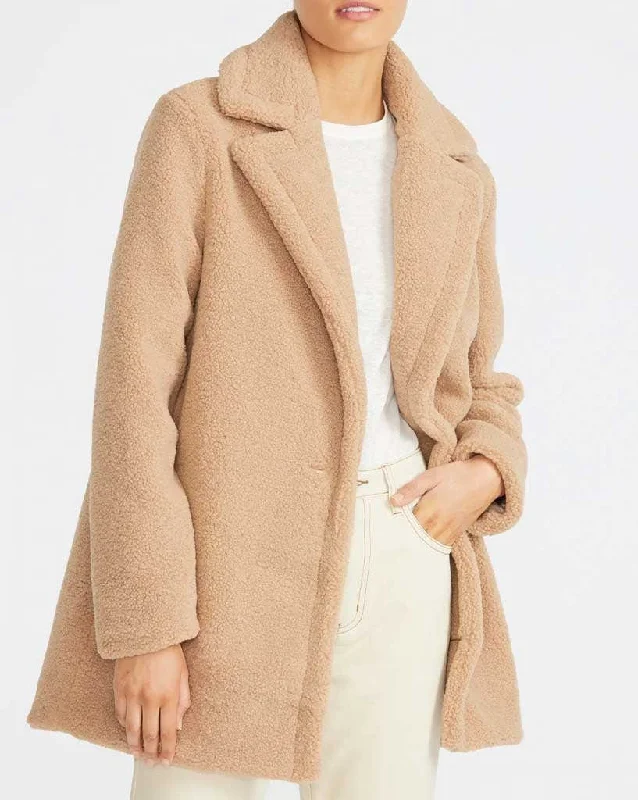 Aspen Shearling Coat Embroidered Appliqued Beaded