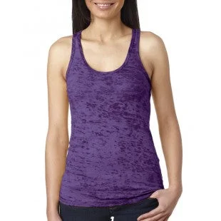 6533 Ladies' Burnout Racerback Tank - Next Level Tank Purple basic tank top