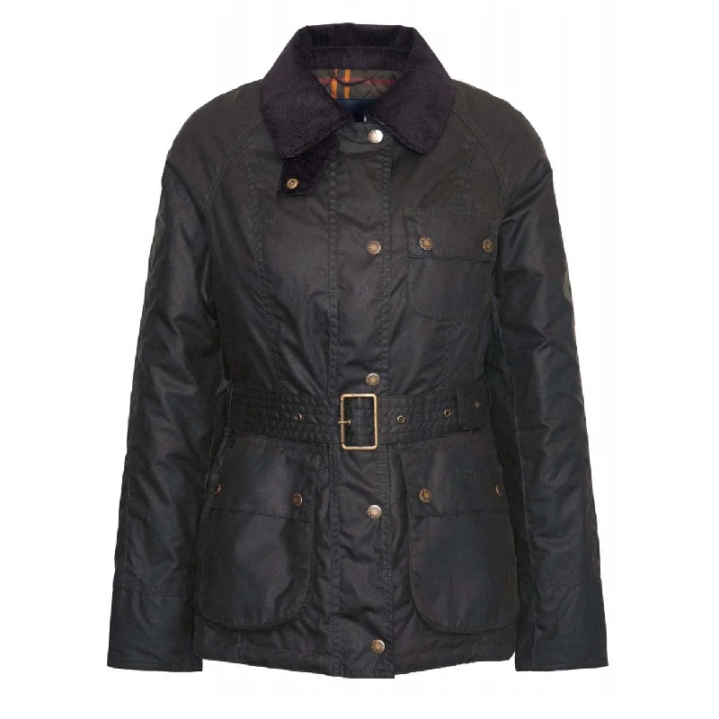 Barbour Womens Solway Zipper Wax Jacket Olive / Classic Jacket Blazer Coat