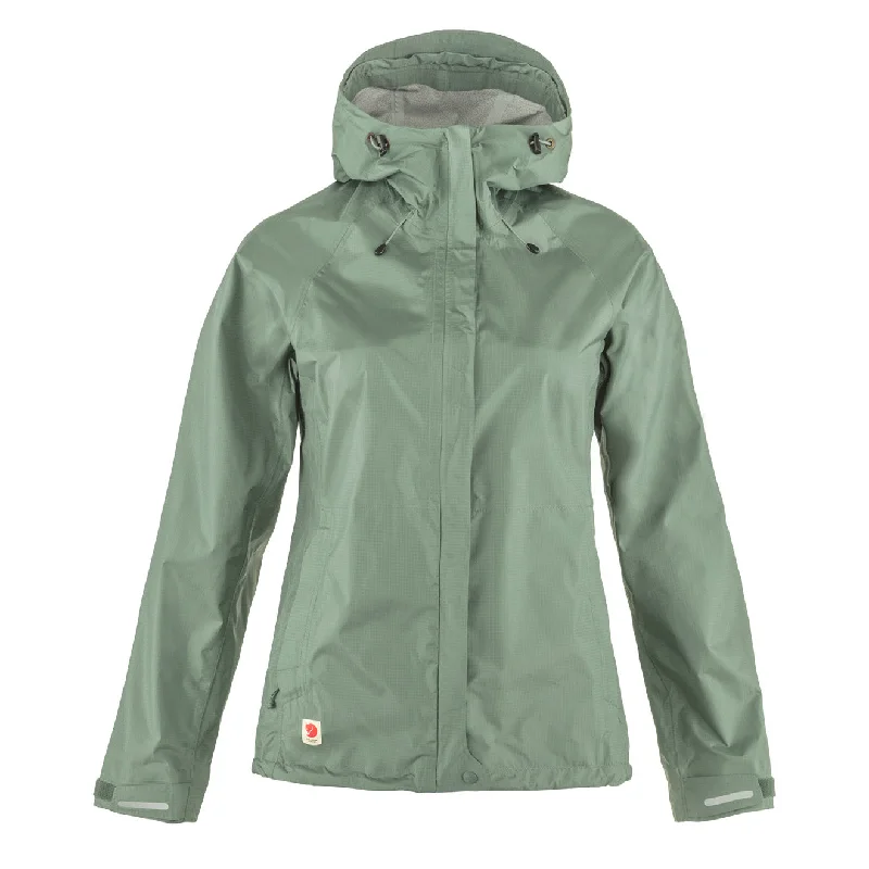 Fjallraven Womens High Coast Womens Hydratic Jacket Patina Green Anorak Shell Jacket Lightweight Jacket