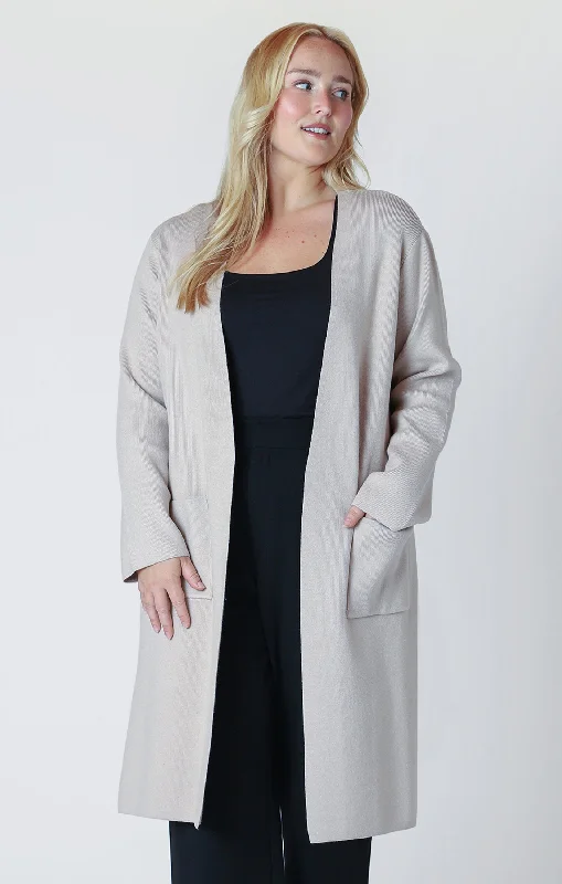 Longline Open Cardigan (Dex) (Plus) Cardigan Knitwear Sweater