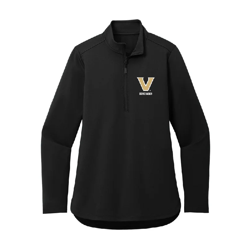 Vanderbilt - NCAA Women's Track & Field : Tina Benzinger - Women's Premium Quarter Zip Jacket Nylon Fabric Polyester Fabric Spandex Fabric