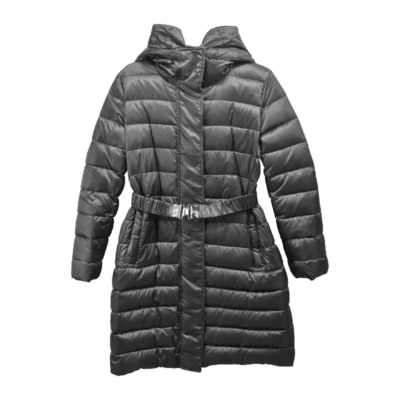S'Max Mara Puffer Coat - Women's 8 Herringbone Houndstooth Plaid