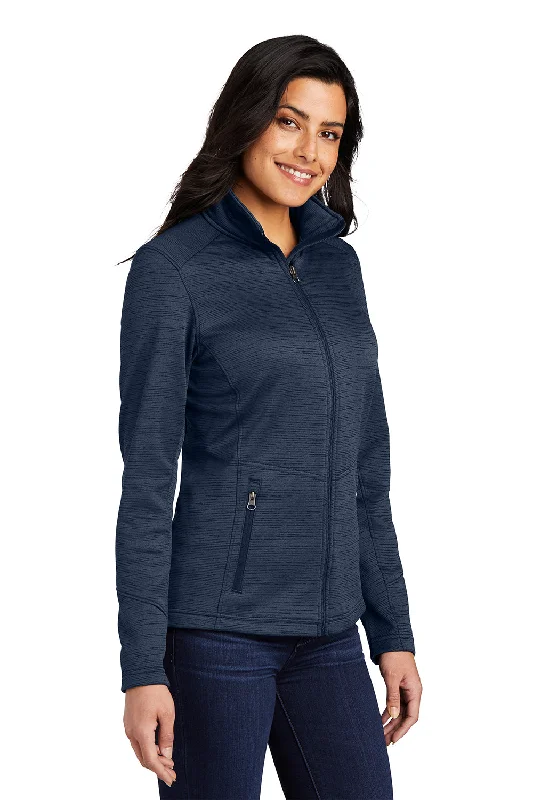 Port Authority Womens Full Zip Fleece Jacket - Navy Blue