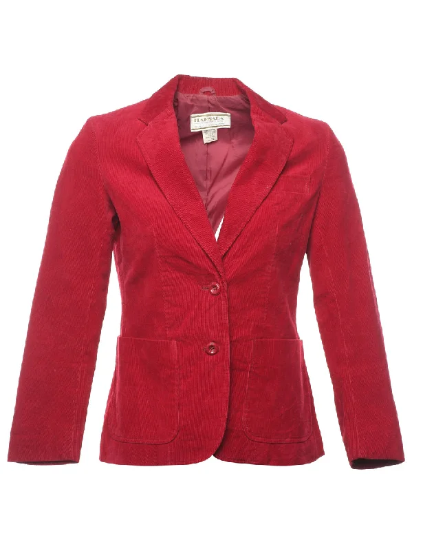 Red Corduroy Blazer - M