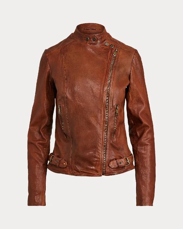 Women's Leather Motercycle Jacket