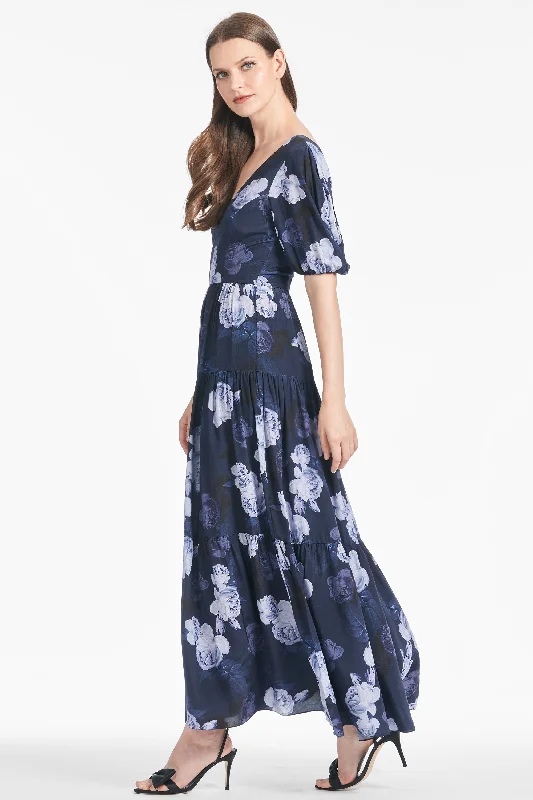 Carina Dress - Midnight Glacial Rose