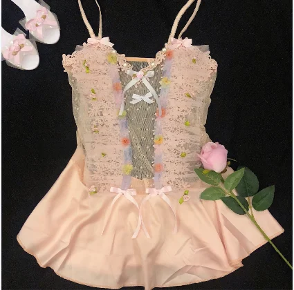 FLOWER FAIRY LACE SUSPENDER DRESS YV47424