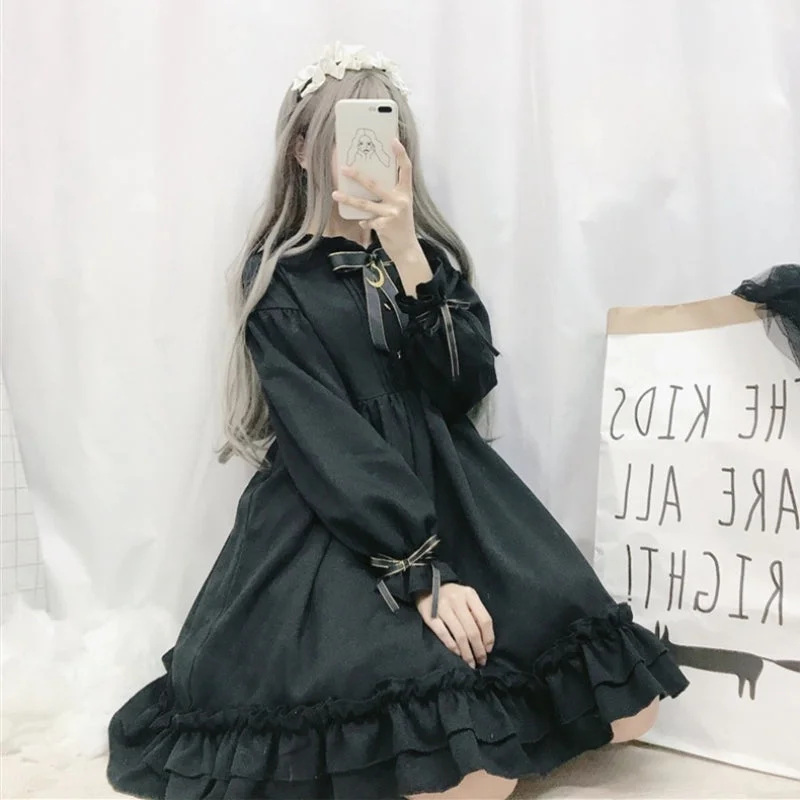 Lolita black dress yv46028