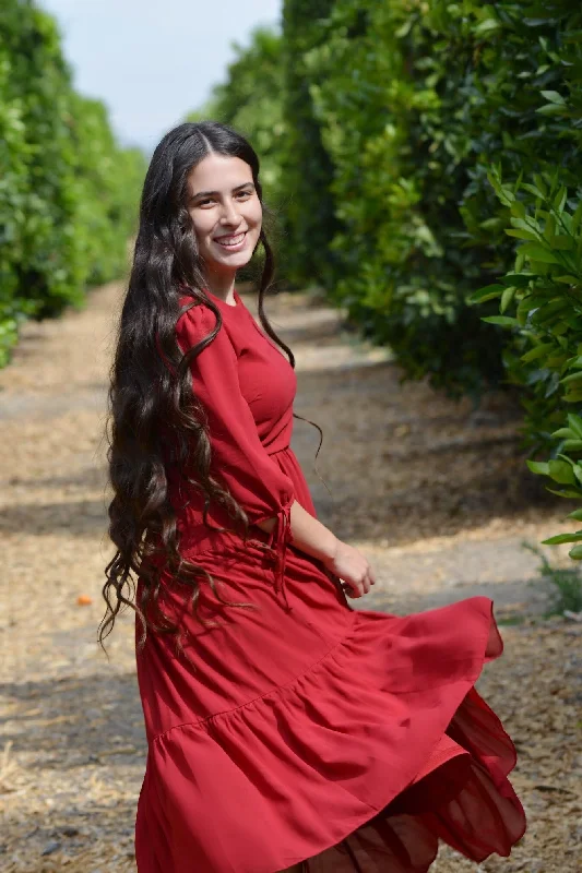 Marbella Deep Red Maxi Dress