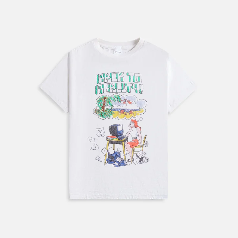 ReDone Back to Reality Classic Tee - Vintage White