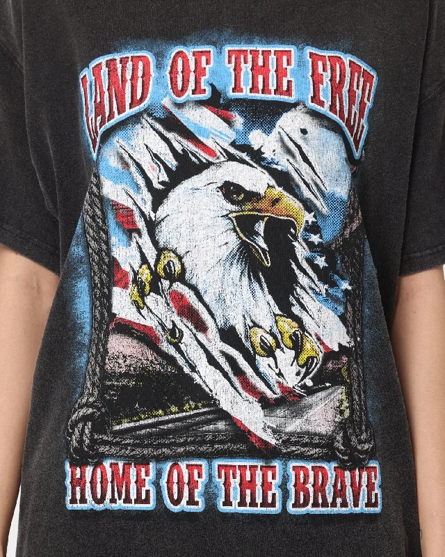 American Thrift Land Of The Free Vintage T-Shirt Black Wash