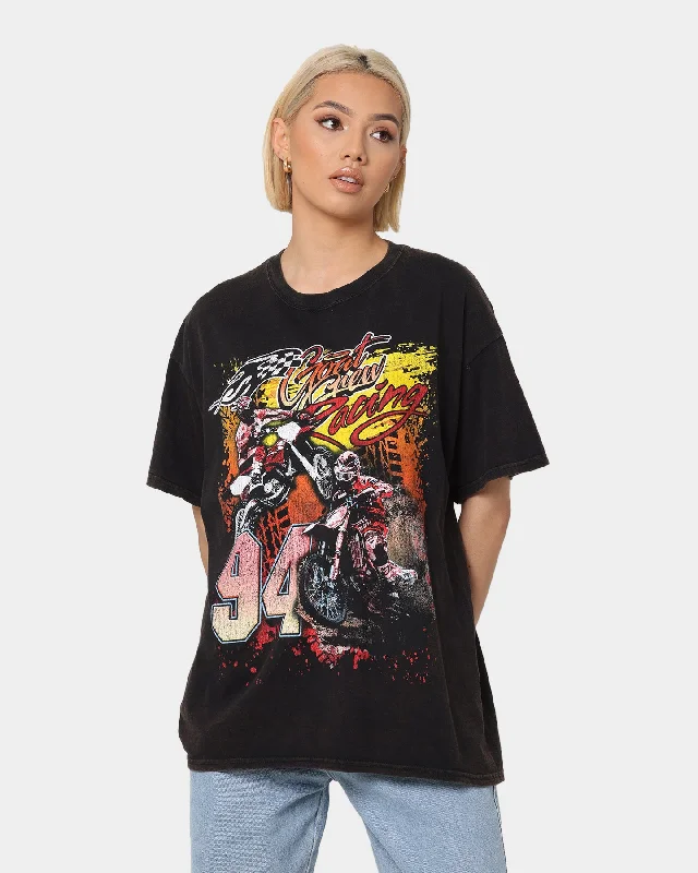 Goat Crew Motorcross Vintage T-Shirt Black Wash