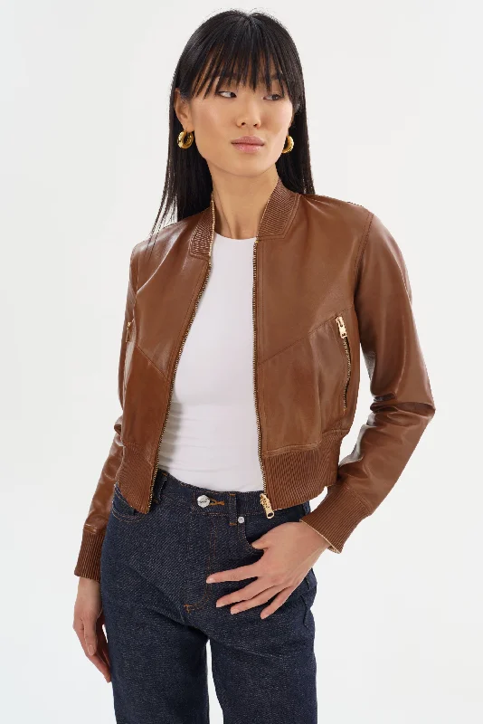 KORDELLA | Reversible Leather Bomber Jacket