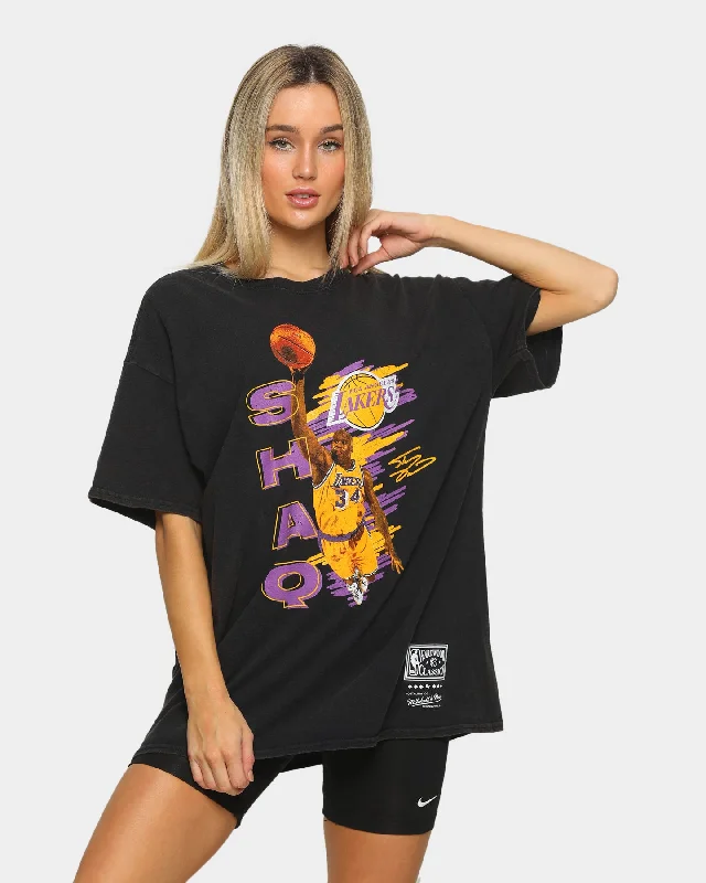 Mitchell & Ness Men's Los Angeles Lakers Vintage Shaq Short Sleeve T-Shirt Black