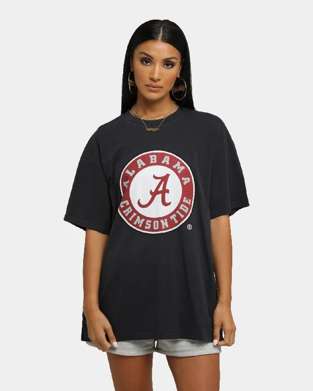 NATIONAL COLLEGIATE ATHLETIC ASSC Alabama Crimson Tide Team Crest Vintage T-Shirt Vintage Black