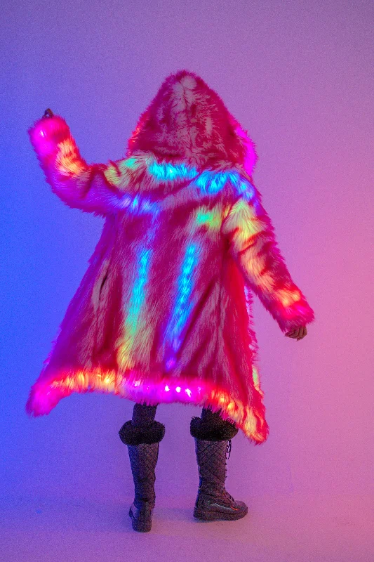 Women's LED Desert Warrior Coat in ""Just The Tip-Hot Pink""