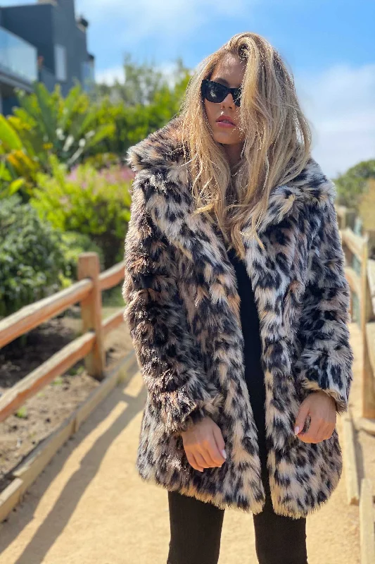 Women's Short Duchess Coat in ""Cheetah""