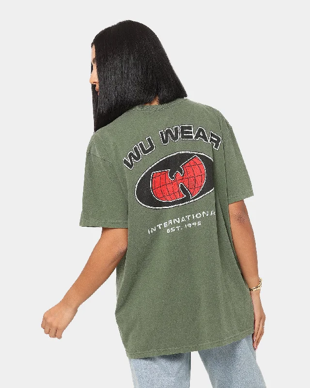 Wu Wear Merch Logo Vintage T-Shirt Washed Green