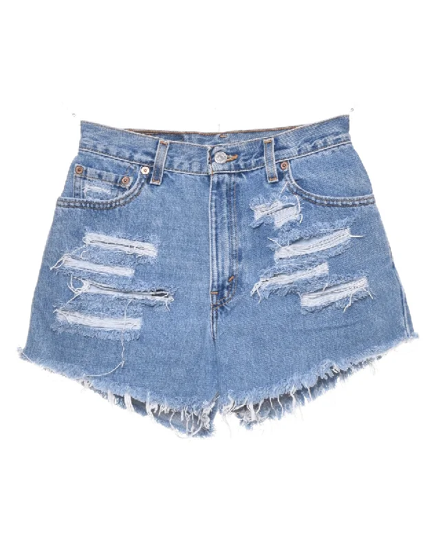 Levi's 550 Light Wash Cut-off Denim Shorts - W26 L3