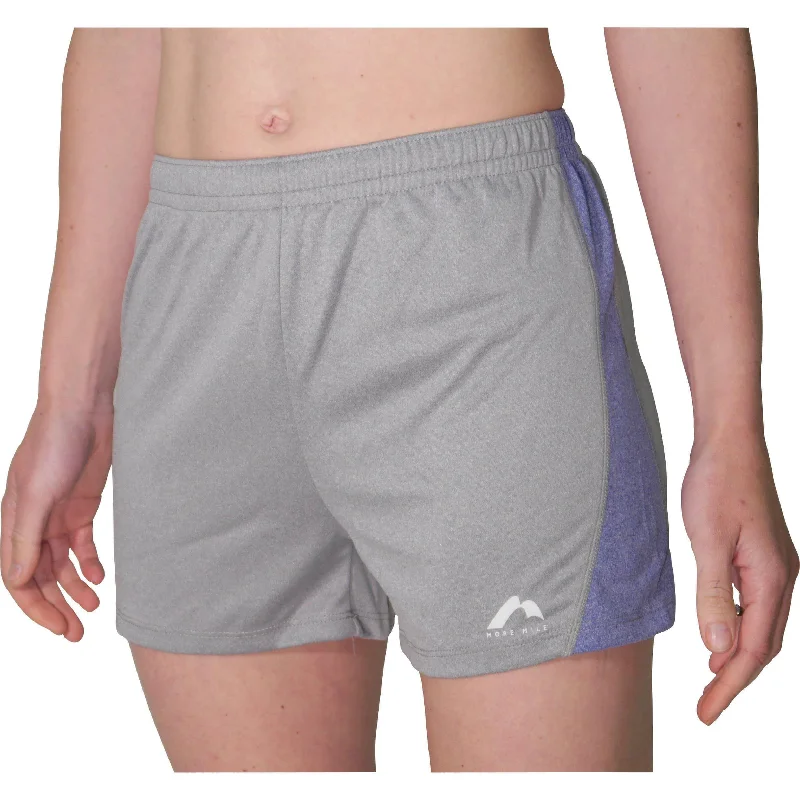 More Mile Marl Jersey Womens Training Shorts - Grey