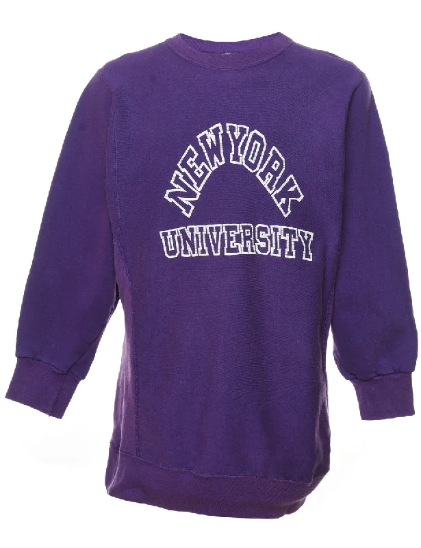 New York University Printed Sweatshirt - L