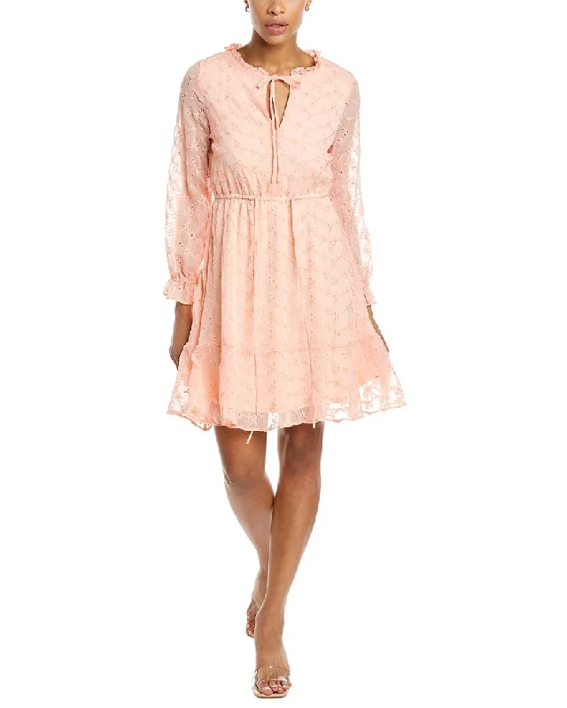 BCBGeneration Eyelet A-Line Dress