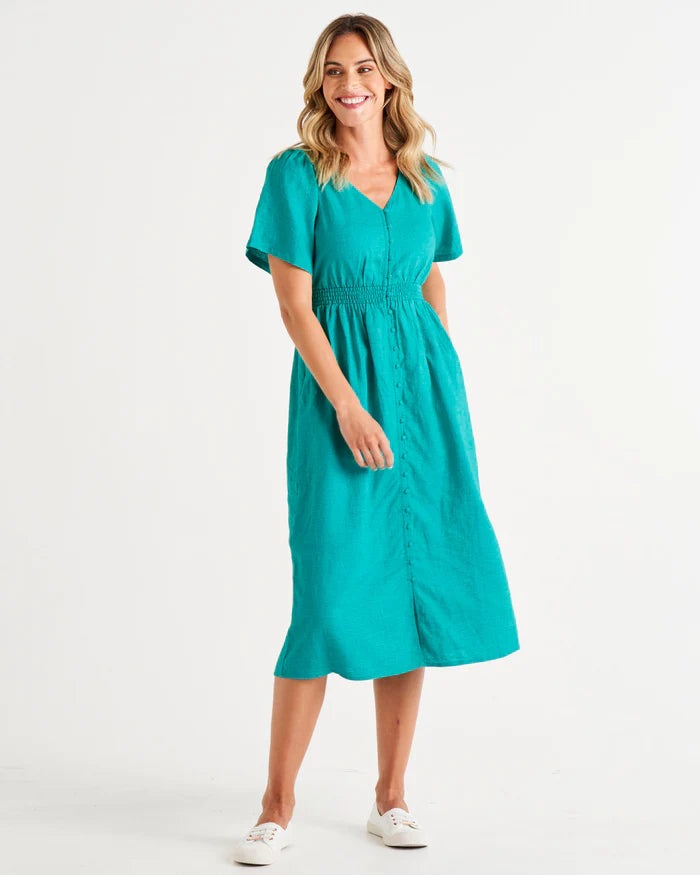 BETTY BASICS WHITNEY DRESS TEAL