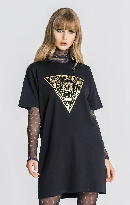 Black Zodiac Tee Dress