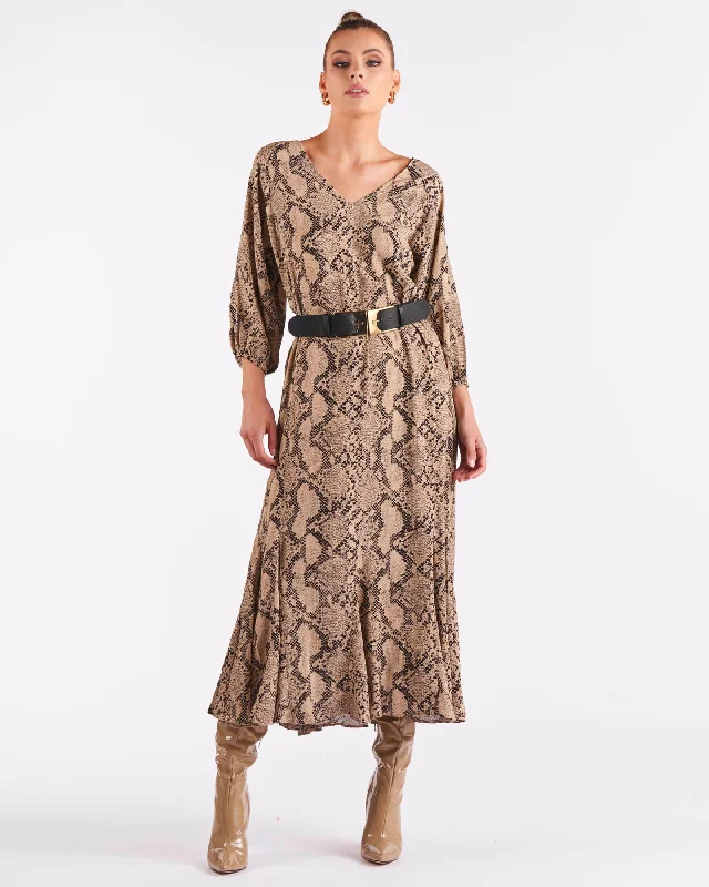 FATE+BECKER ONLY YESTERDAY DRESS SNAKE