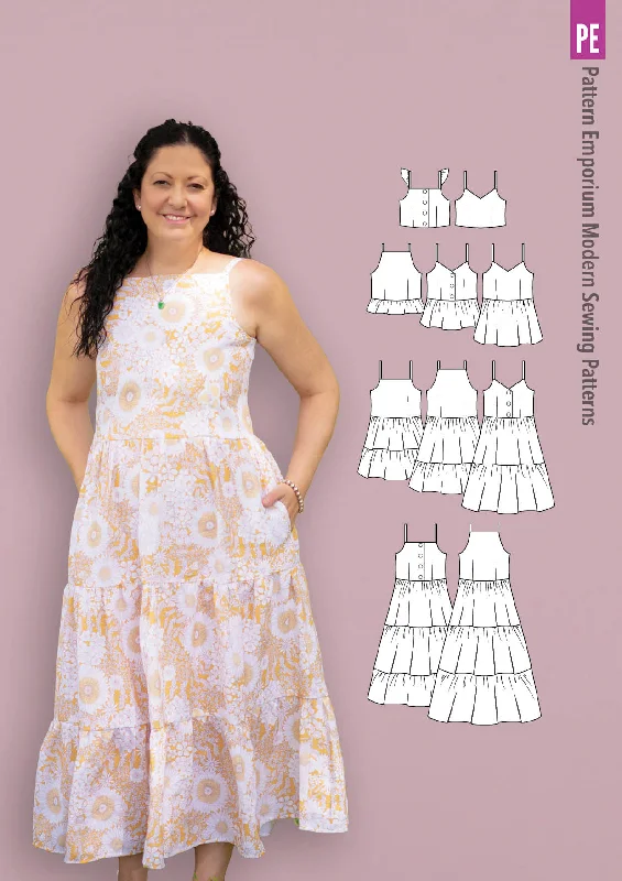 Field Of Dreams | Strappy Tiered Dress & Top Sewing Pattern