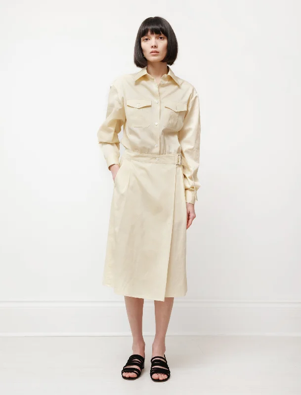 Two Pockets Dress Cream