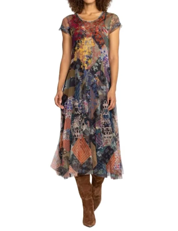 Tahlia Mesh Dress In Multi