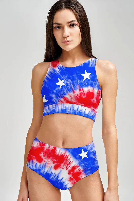 American Babe Carly 4th of July Patriotic Crop Bikini Top - Women Velvet bikini, Luxurious, Comfortable, Trendy American Babe Carly 4th of July Patriotic Crop Bikini Top - Women Velvet bikini, Luxurious, Comfortable, Trendy
