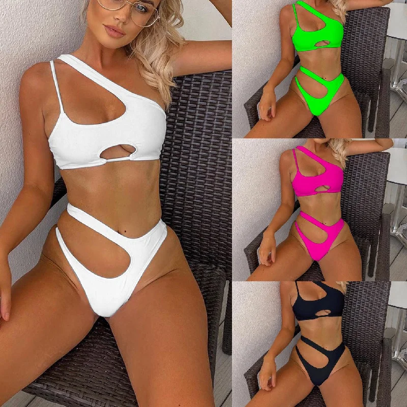 Asymmetric one-shoulder bikini suit Banded bikini, Sleek, Sexy, Comfortable